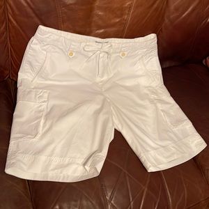Lauren jeans company Ralph Lauren 100% cotton white cargo shorts . Size 14.